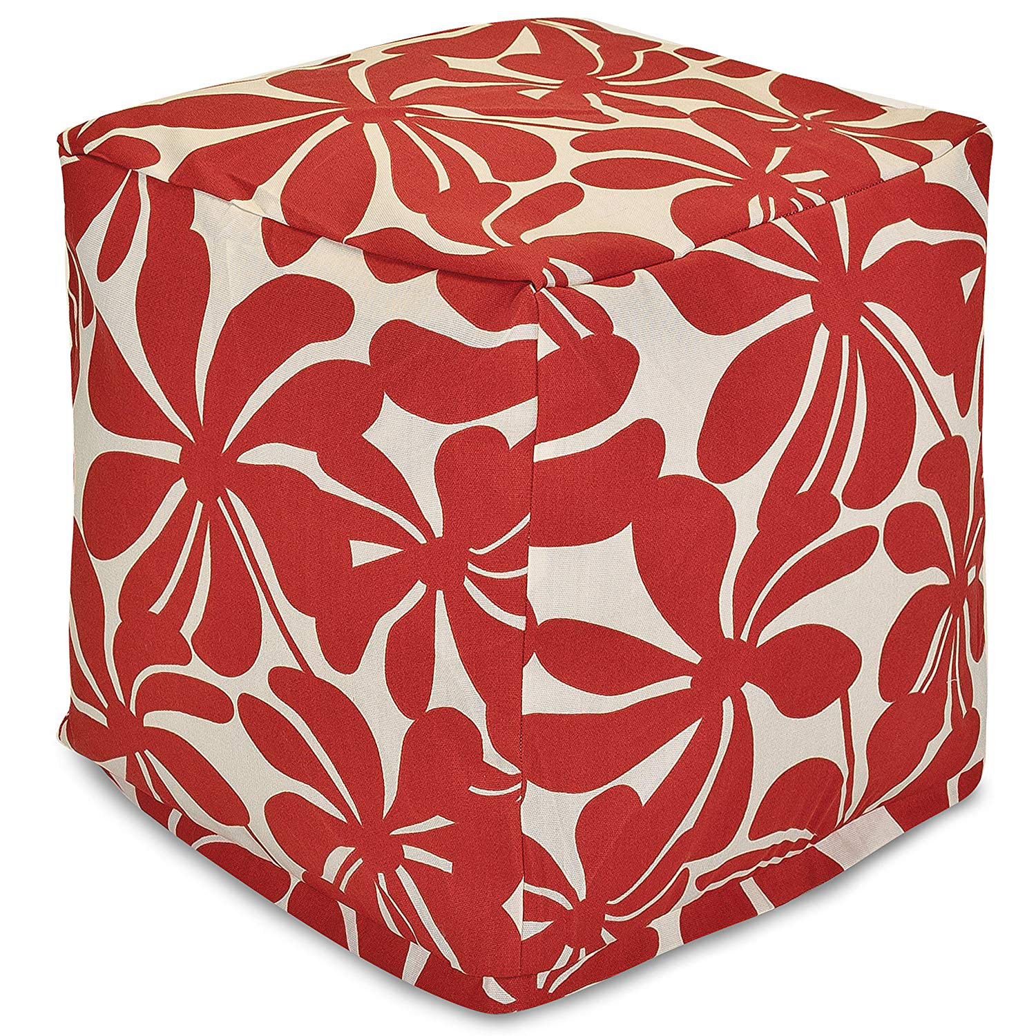 Red Pouf Ottoman, Pattern Red Pouf, Ottoman, Home Decor - ShopStyle