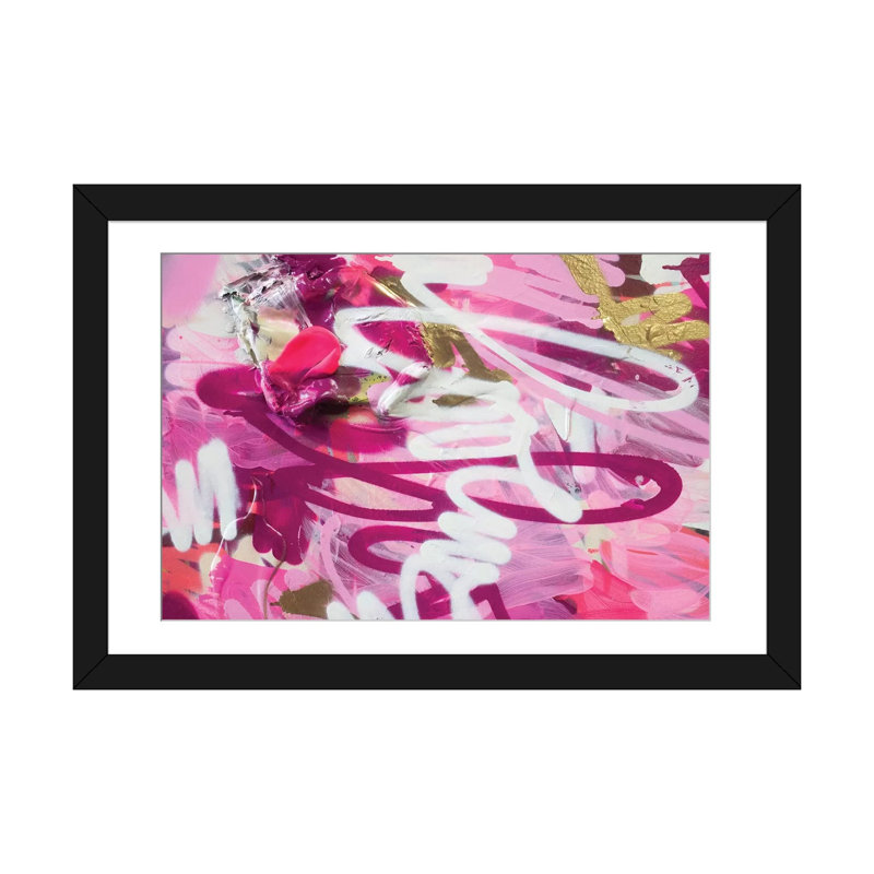 « love iv » sur toile, H 24 po x l 32 po x P 1 po, Papier d'art encadré noir, Blanc