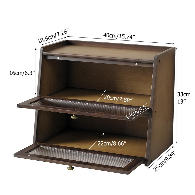 Rheims Food Storage Container, Walnut