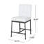 Tabouret de comptoir blanc à boutons - moderne industriel, P 23 po x l 20,47 po x H 38,8 po moderne