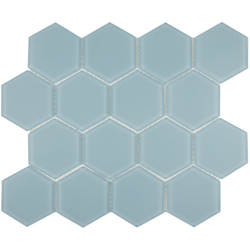 3" Beehive 10.25in.x11.75in. Glass Mosaic Tile, Skyline Matte