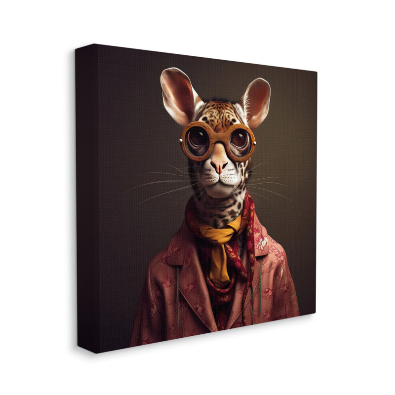 «Snazzy Wildlife Animal Fashion», reproduction sur toile, H 36 po x l 36 po x P 1,5 po