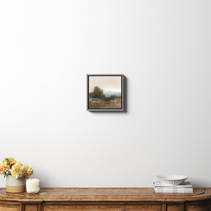 «Spring Farm» par Dan Hobday Art, Non, H 12 po x l 12 po x P 2 po, Toile avec cadre argenté