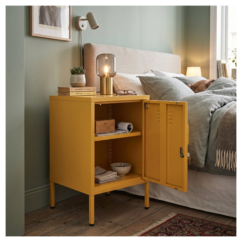 Armoire de rangement en acier bleu de 69 cm (27,17 pouces) avec tablette réglable et porte verrouillable, Blue