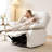 34" Wide Manual Upholstered Swivel Rocker Recliner with Adjustable Armrests