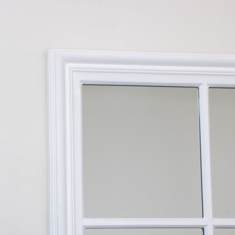 Eyvetta Wood Flat Wall Mirror
