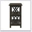 Console de hall d'entrée à 2 tablettes en bois, merlot foncé