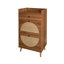 Shoe Rack Cabinet With 2 Doors & 1 Drawer - Double Layer, 45lb Load, Artistic Carving, 9.61in Width, Walnut Colour Capacity, Design, 42.51in Height