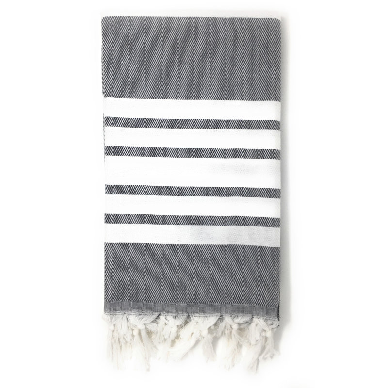 Cotton Ultra Light Beach Towel, Charcoal