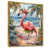 Toile avec cadre flottant or