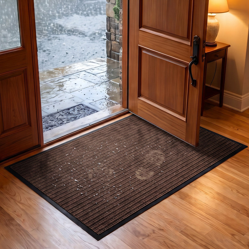 Paillasson antidérapant pour entrée, Brun, 48" W x 72" L