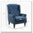Button-Tufted High Wingback Chair with Thick Padding
