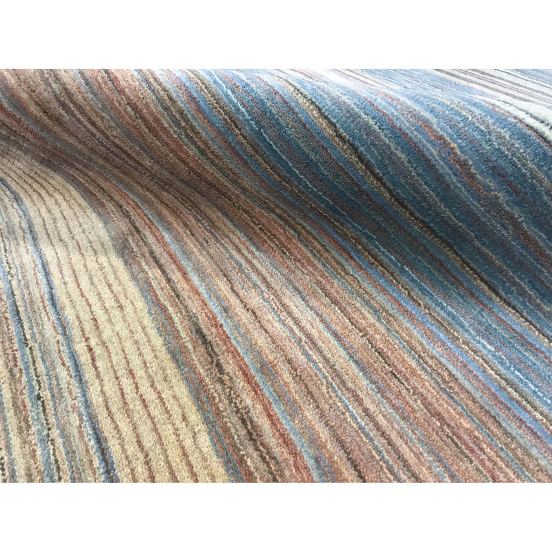 Hand-Knotted High-Quality Blue Area Rug
