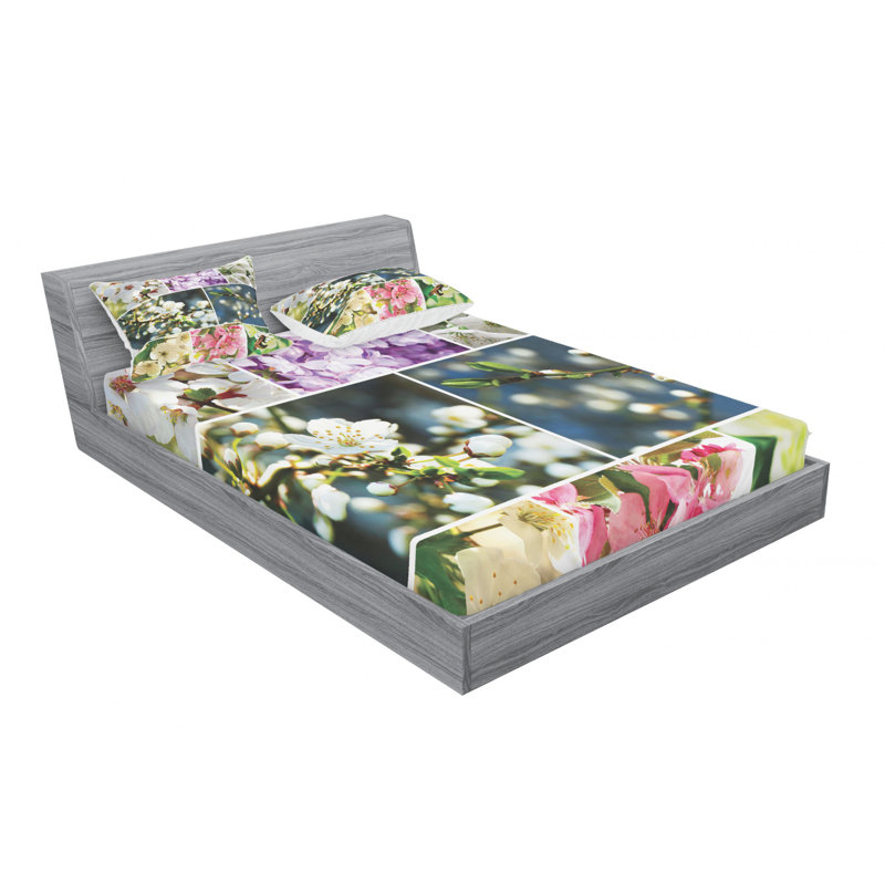 Microfiber Sheet Set, Queen Sheet Set with Fitted Sheet