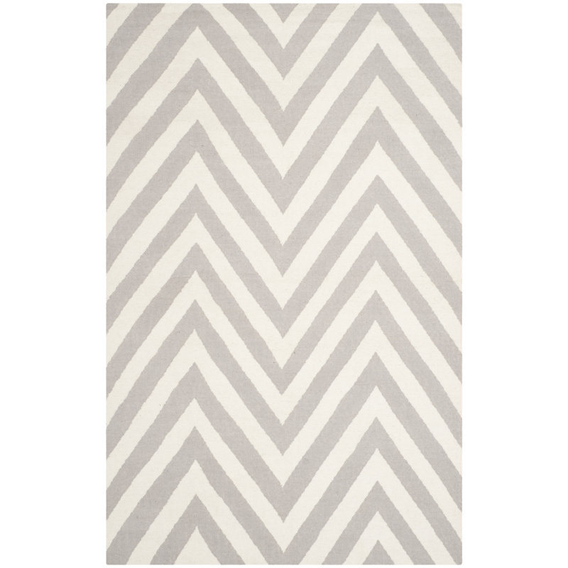 Chevron Wool Hand Woven Area Rug, Rectangle 152 x 244 cm