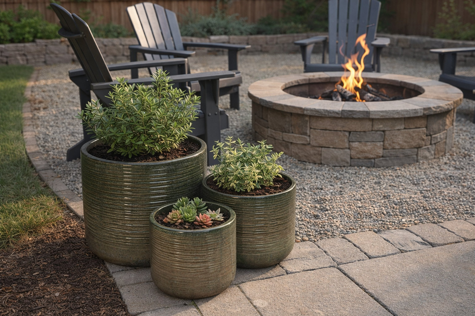 15" Pot Planter, Pearl Green