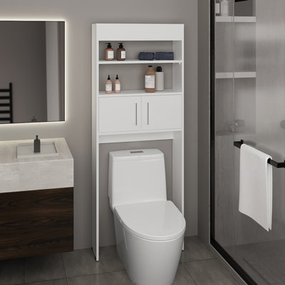 Armoire au-dessus de la toilette Madrid, double porte, deux tablettes