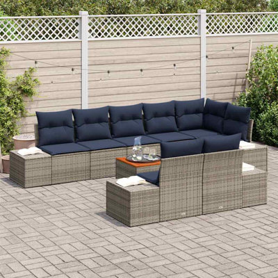 Ensemble de canapé de jardin avec coussin 9 pièces vidaXL
