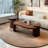 Vintage Walnut Oval Coffee Table Set