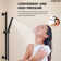 Wall Mount Pressure-Balanced Shower System,10" Rainfall Shower Head with Slider Bar Handheld Spray