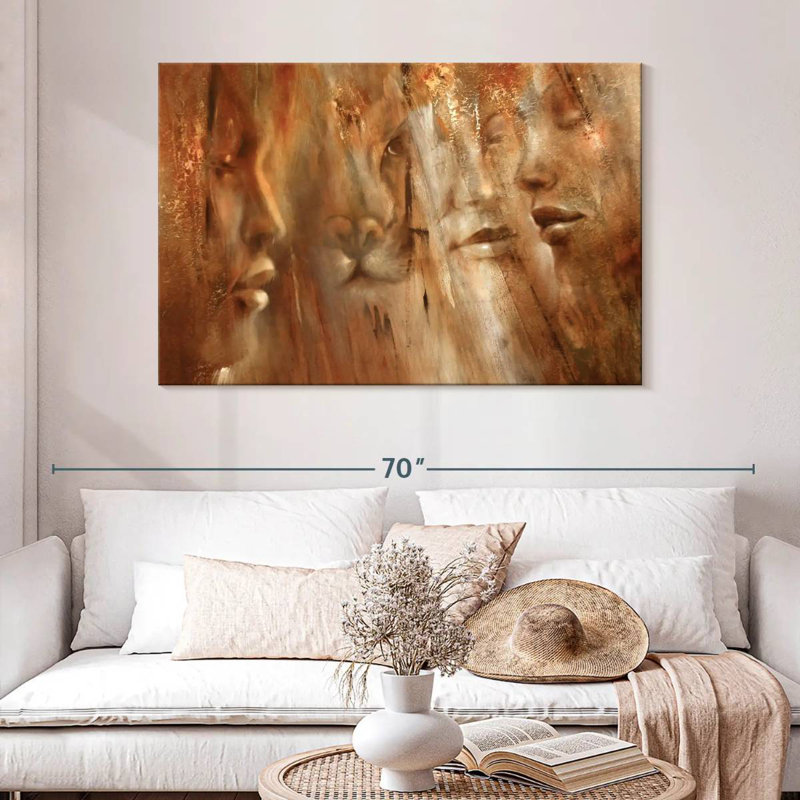 Leisha Faces II, 32" H x 48" W