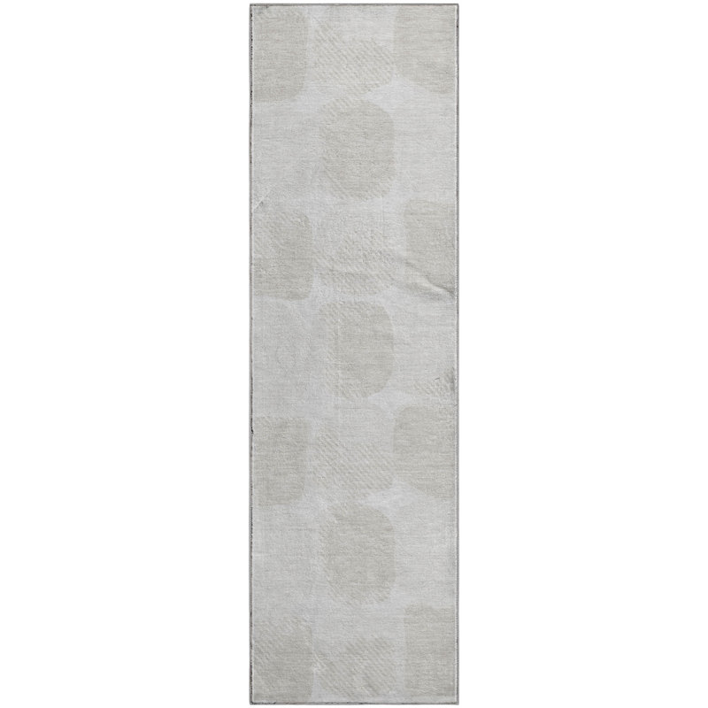 Tapis ivoire Prisco lavable à la machine de qualité supérieure, Runner 2'3" x 7'6"
