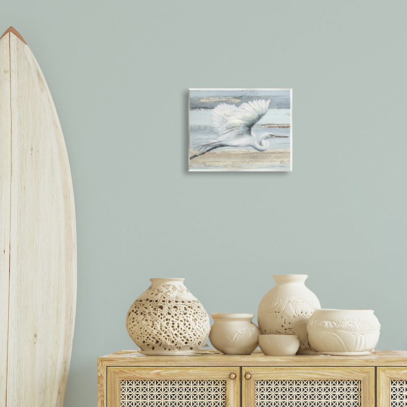 «Soering Great Egret», art mural sur toile, design par Patricia Pinto