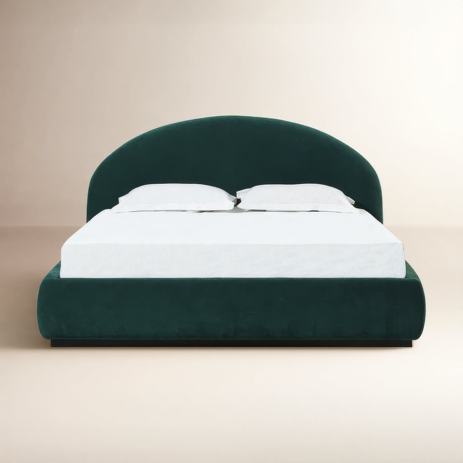 Spann Upholstered Bed, King, Emerald
