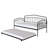 Fox twin daybed with twin trundle, Black