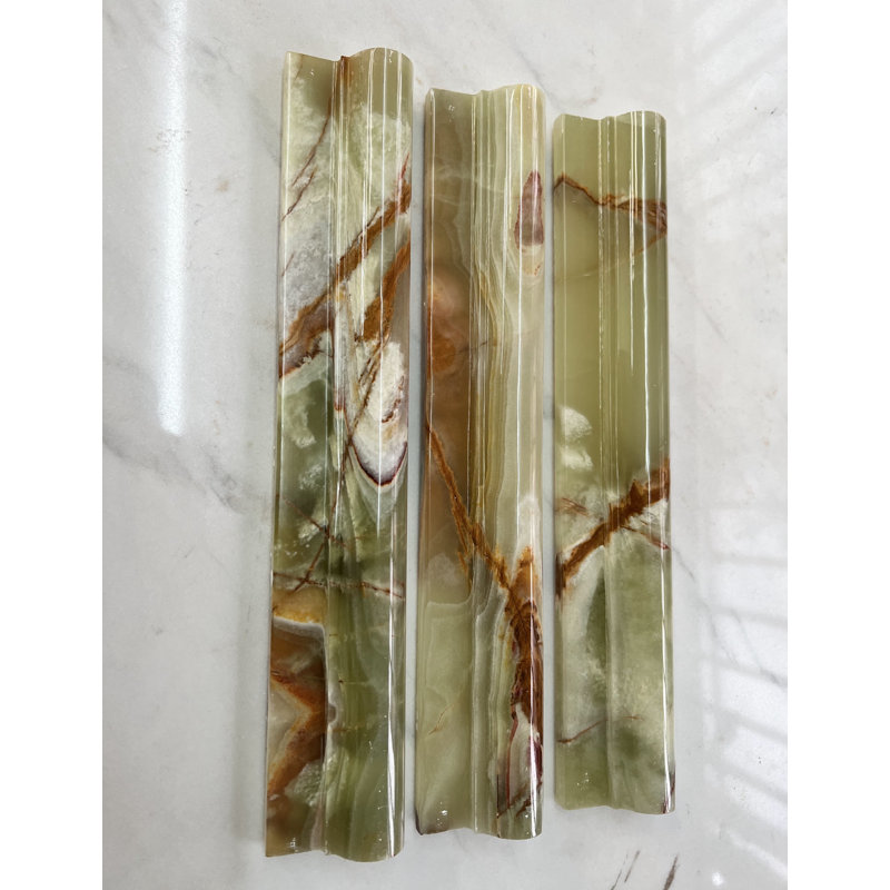 2'' L x 12'' W Marble Chair Rail Tile Trim