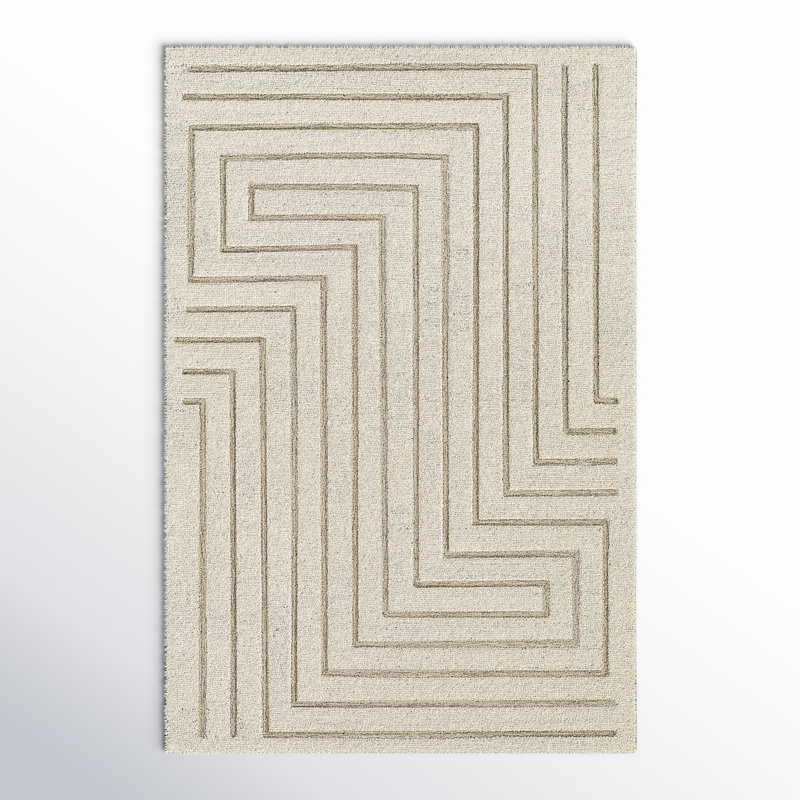 Rafferty Wool Geometric Indoor Rug, Rectangle 2' x 3'