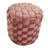 Braided Round 16" Ottoman In Velvet By-203906769