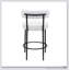 Ensemble de 2 tabourets modernes de hauteur comptoir, siège rembourré de 26 pouces avec pieds et repose-pieds en métal noir pour un repas confortable