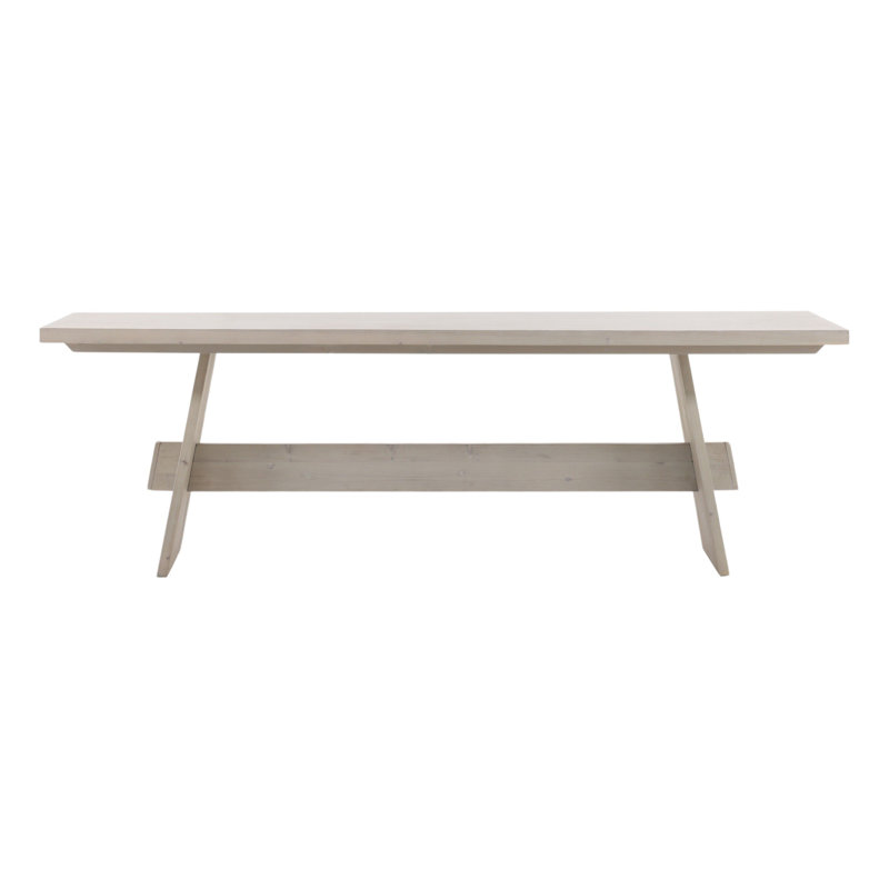 Phelan 95" Wide Reclaimed Pine Wood Dining Table, Whitewash