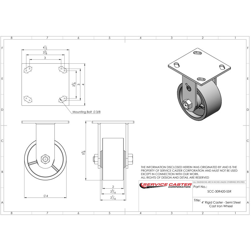 Semi Steel Caster