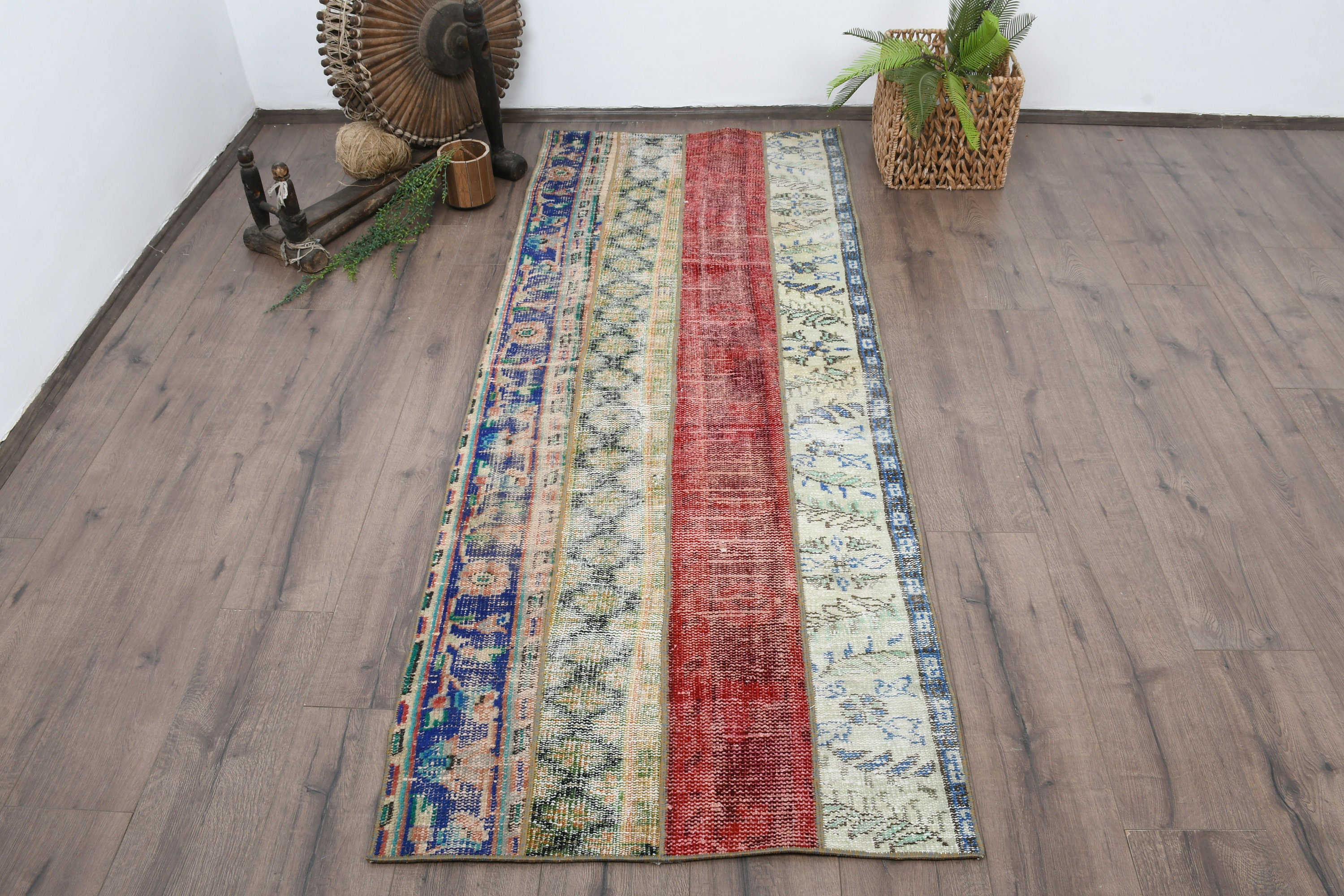 Bungalow Rose Vintage Patchwork Runner Rug, 31.9x82.7 Inch Red Rug ...