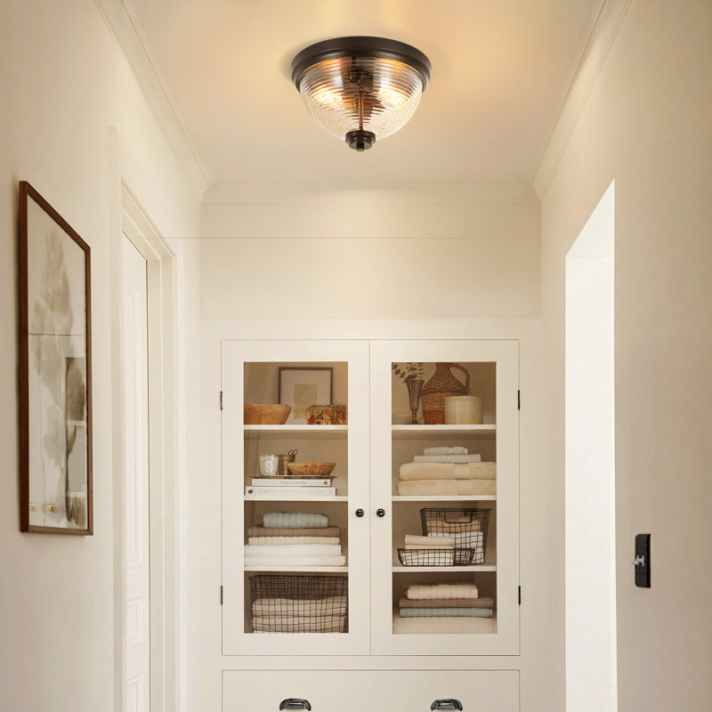 Plafonnier encastré 2 lumières RibbedLume 