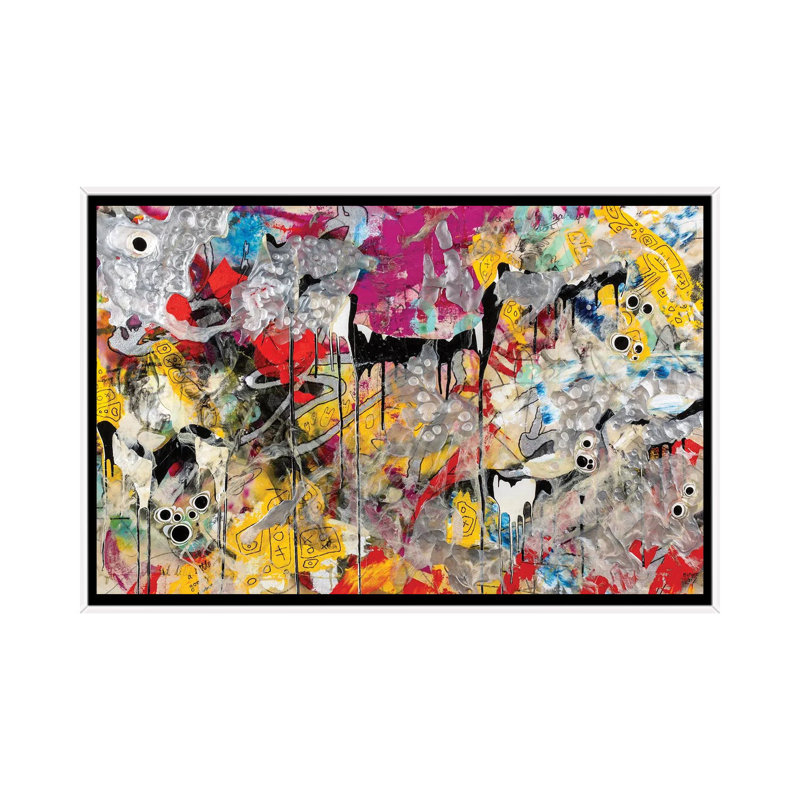 Maquillage d'ordinateur - reproduction d'art murale - toile encadrée, H 32 po x l 48 po, Blanc