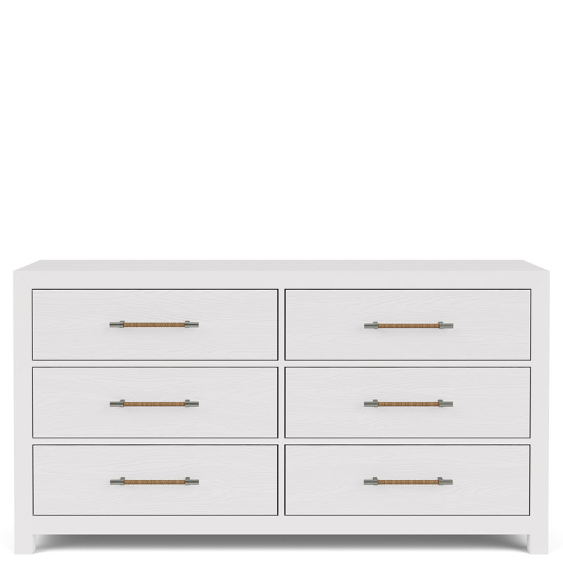 Lana Bedroom Set With White Nightstand And Dresser With Mirror, King