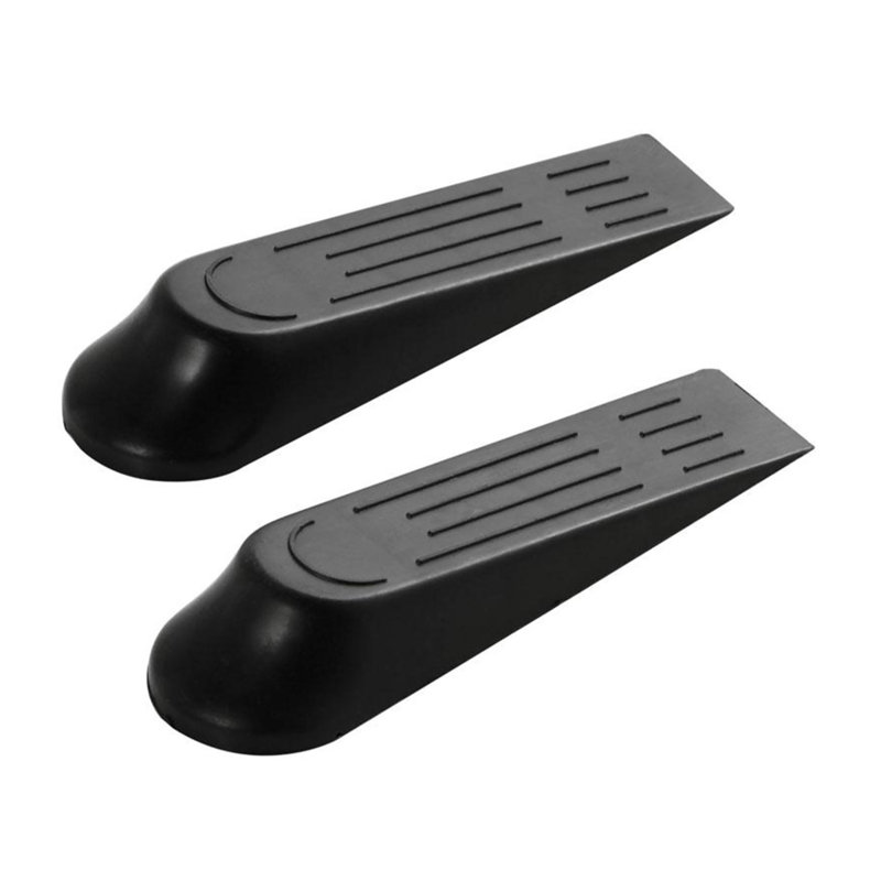 Paquet de 2 butoirs de porte noirs pour plancher de béton