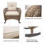Coussins moelleux et chaises de véranda avec motif beige neutre et réglable, poids de 11,1 kg
