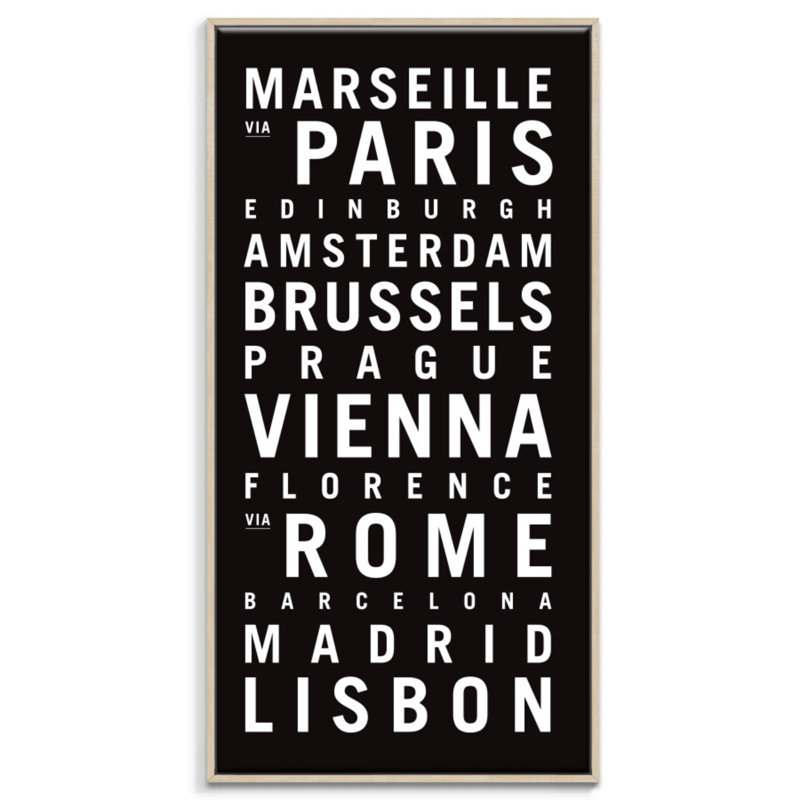 Tram Scrolls - Print on Canvas, 153.5cm H x 77.5cm W x 4.5cm D