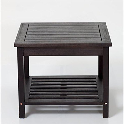Longs Peak Eucalyptus 2-Shelf Side Table, Espresso