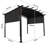 12X9 Ft Metal Pergola Gazebo With Retractable Shade Canopy-86163896
