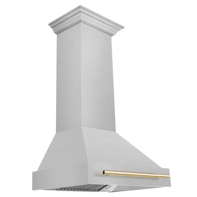 30"" ZLINE Autograph Edition Fingerprint Resistant Stainless Steel Range Hood with Fingerprint Resistant Stainless Steel Shell -  8654SNZ-30-G