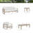Hamarto 5 Pieces Aluminum Patio Conversation Sofa Seating Group With Cushions For 5 Person