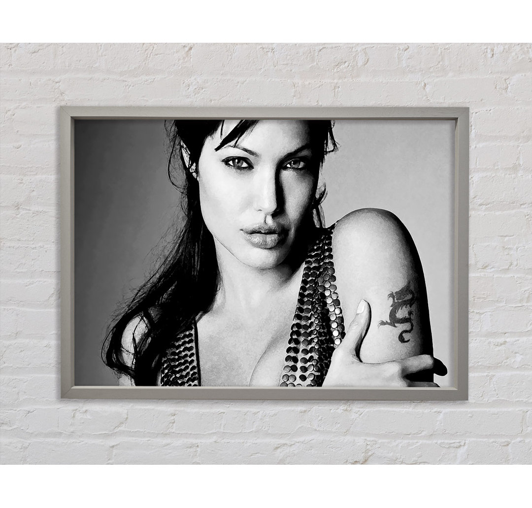 Angelina Jolie Drachen Tattoo - Druck