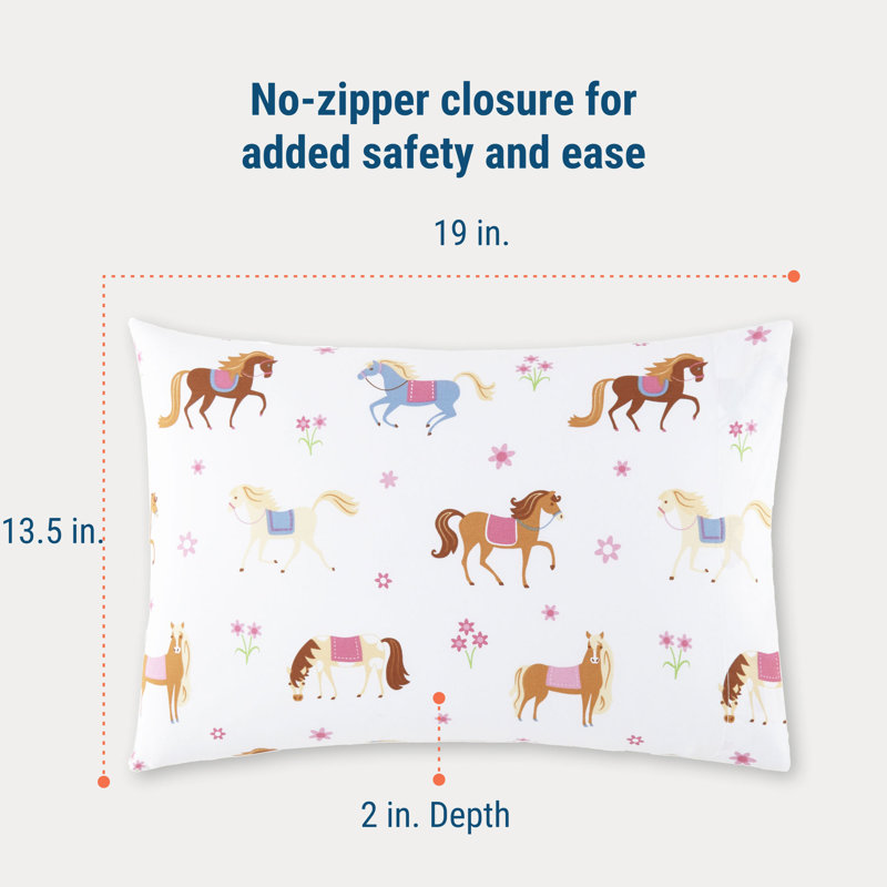 Drap-housse pour lit de bébé 100% coton Wildkin - Drap-housse doux et respirant - Chevaux
