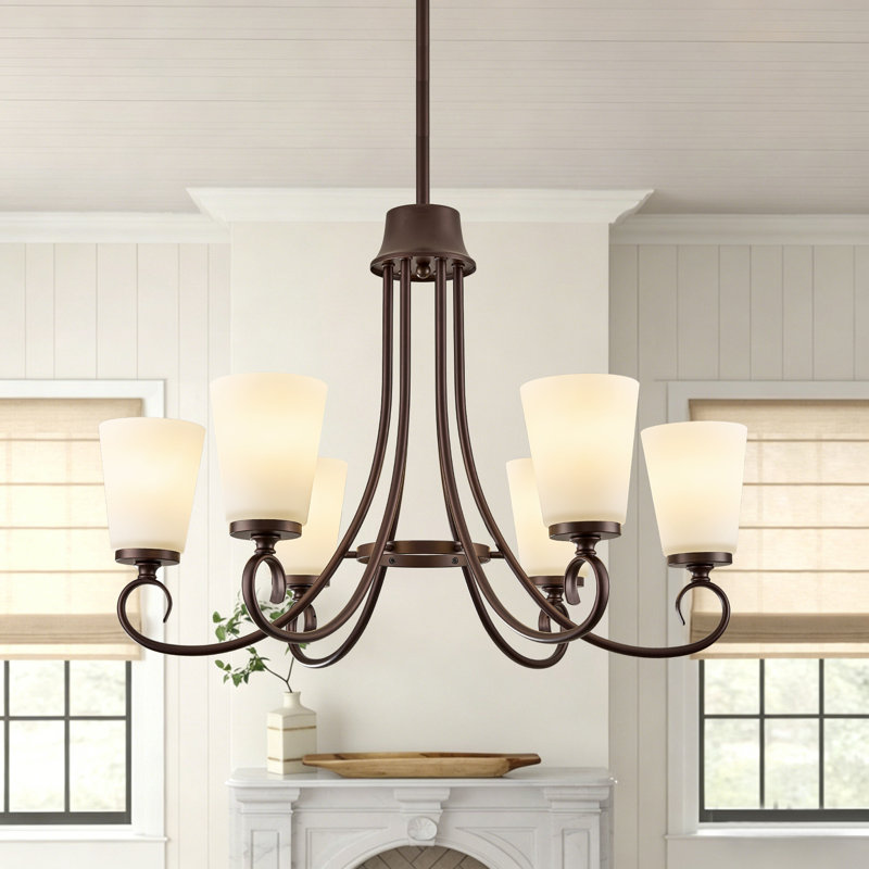 6 Light Dimmable Classic / Traditional Chandelier, Oil Rubbed Bronze