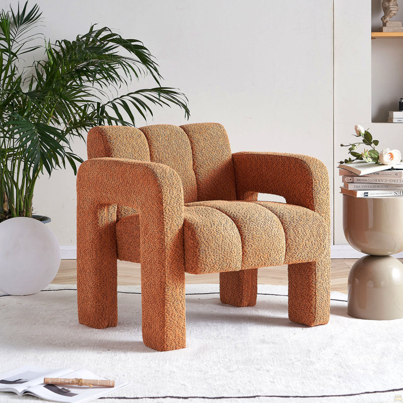 Fauteuil d'appoint rembourré 31,10 po, Orange
